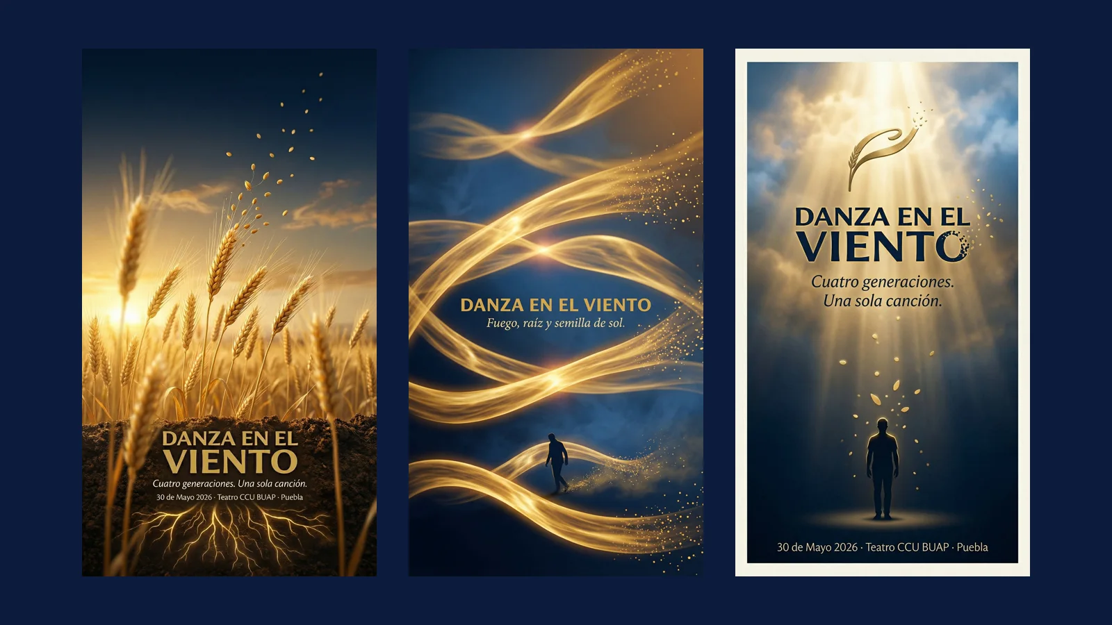 Deliverables from the engagement: two posters and the program cover.
