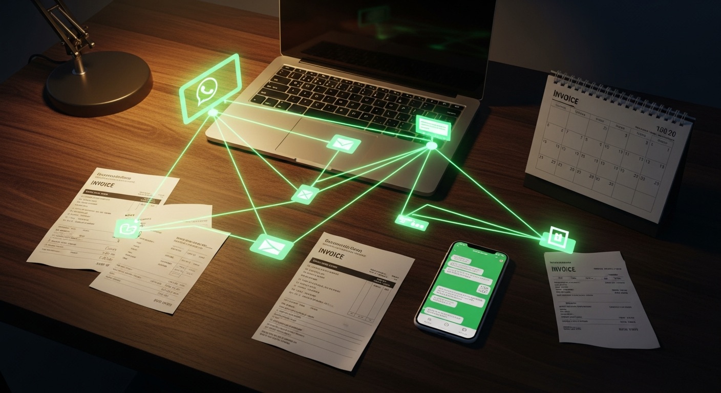 Flujo de automatización sin código con nodos conectados
