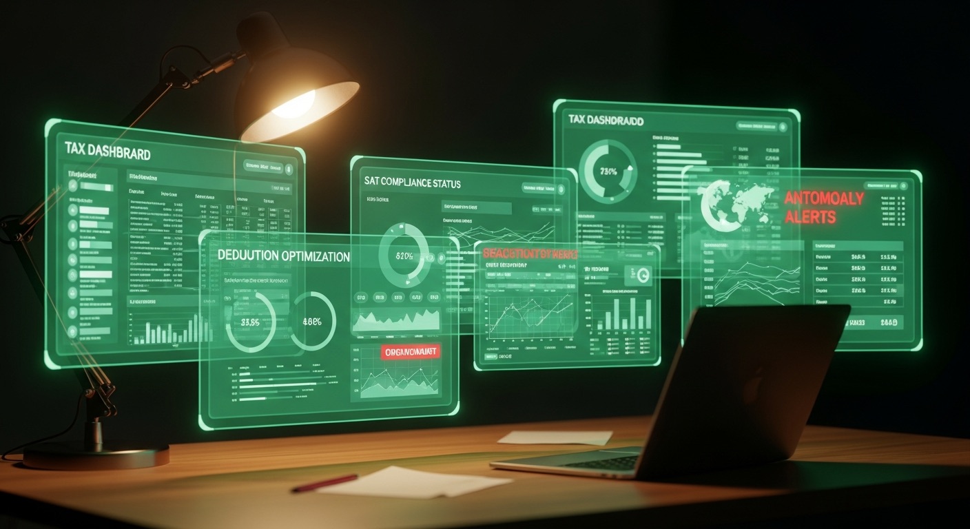 Contador potenciado por dashboards e insights de IA