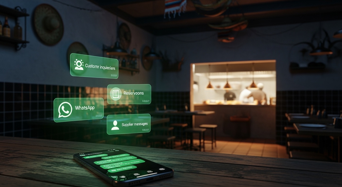 AI-powered WhatsApp customer service in a Mexican restaurant
